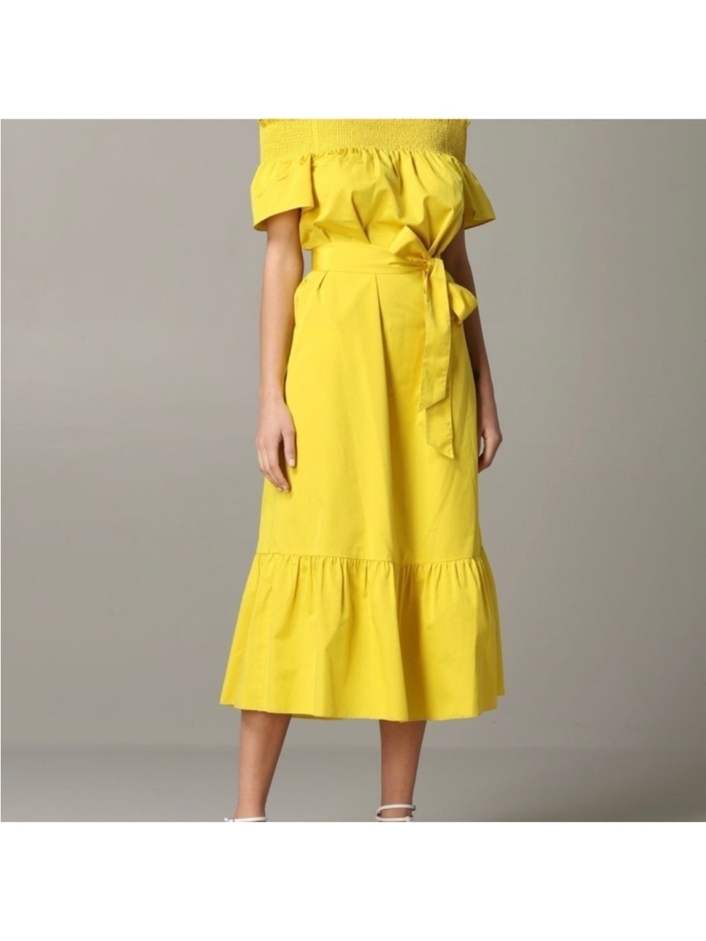 Tory Burch Women’s Smocked Shoulder Tie Dress Size Medium